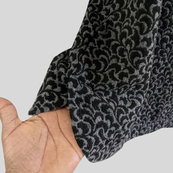 Ann Taylor LOFT Top Womens Size Small Black Gray Velvet Brocade Work Casual Chic - Picture 7 of 9